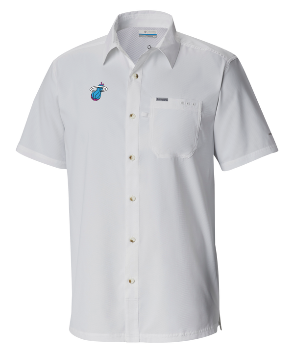 Columbia Miami HEAT Original Vice Logo Slack Tide Shirt Men's Button Down Columbia Outdoor