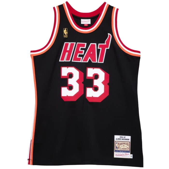 Alonzo Mourning Mitchell and Ness Miami HEAT Authentic Jersey Men's Jersey Mitchell & Ness   