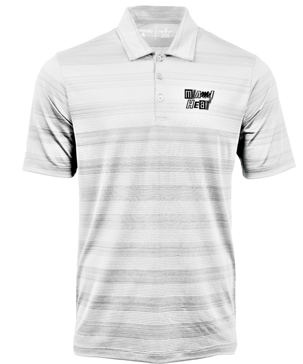 Antigua Miami HEAT Mashup White Polo Men's Polo Antigua   