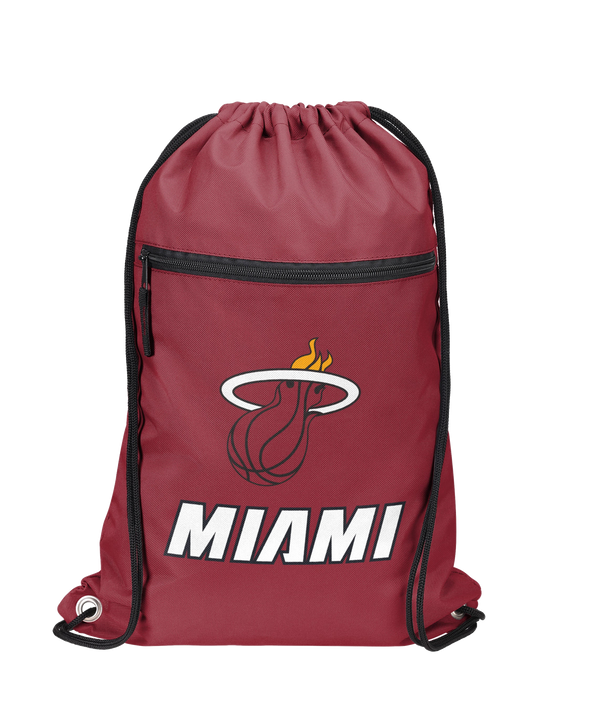 Miami HEAT Logo Red Drawstring Bag Novelties Forever Collectibles   