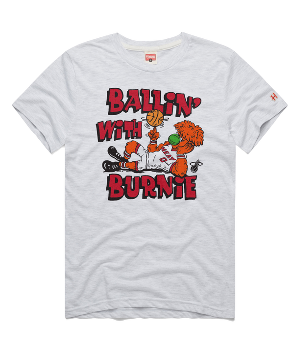 Homage Miami HEAT Ballin' With Burnie Tee Unisex Tee Homage   