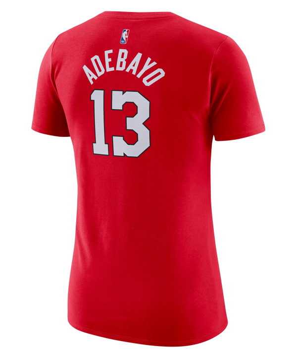 Bam Adebayo Nike HEAT Culture: Blood Red Name & Number Women's Tee Women's Tee Nike   