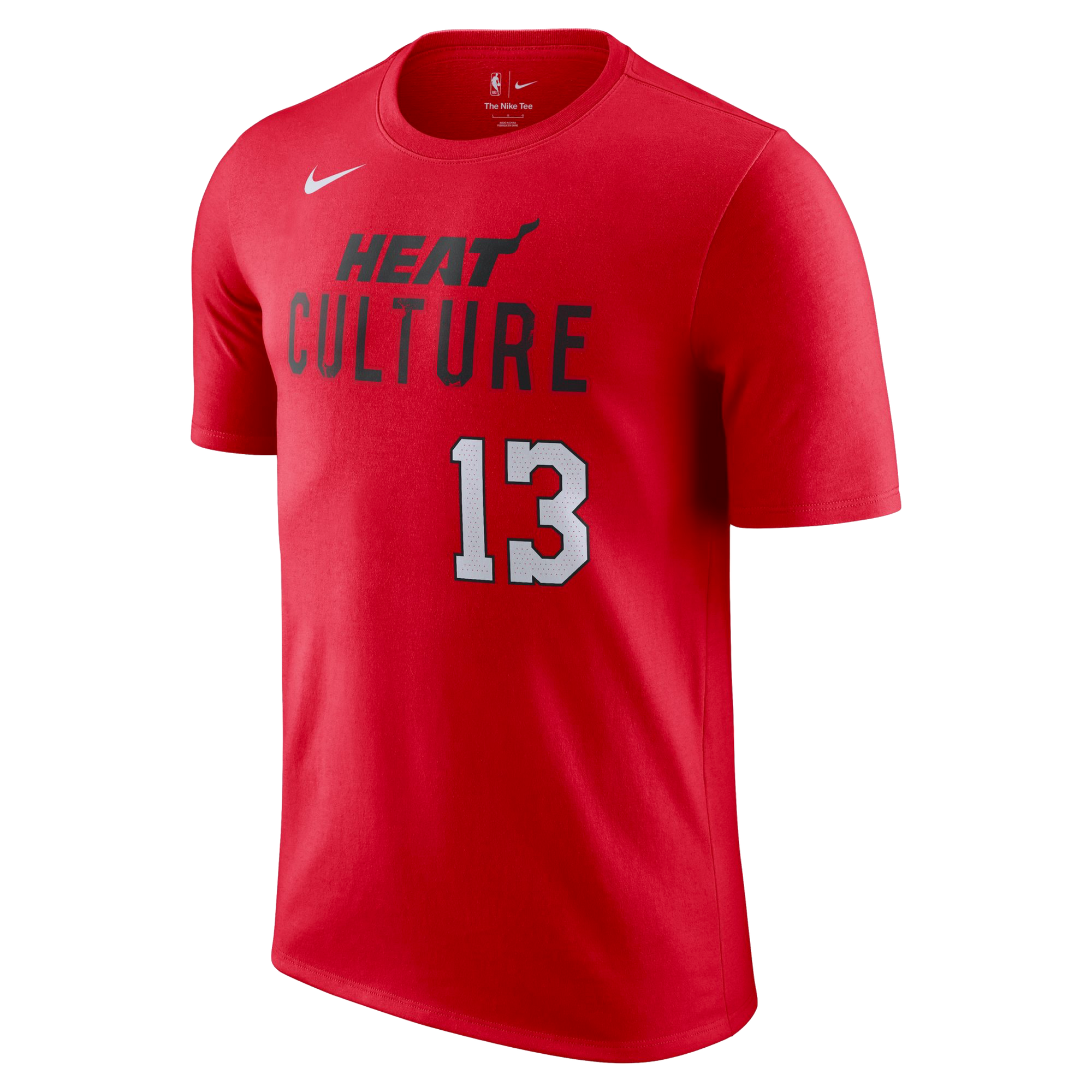 Bam Adebayo Nike HEAT Culture: Blood Red Name & Number Tee Unisex Tee Nike   