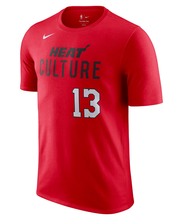 Bam Adebayo Nike HEAT Culture: Blood Red Name & Number Tee Unisex Tee Nike   