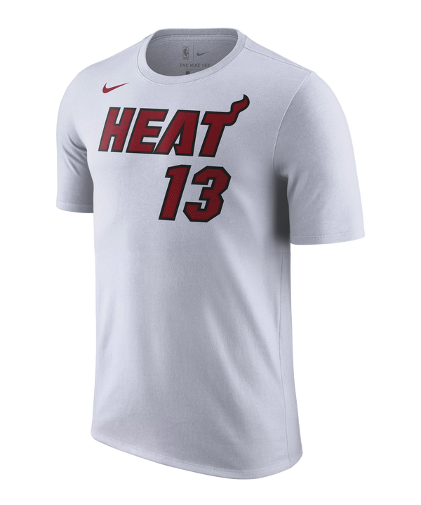 Bam Adebayo NIKE Miami HEAT Association White Name & Number Youth Tee Youth Tee Nike   