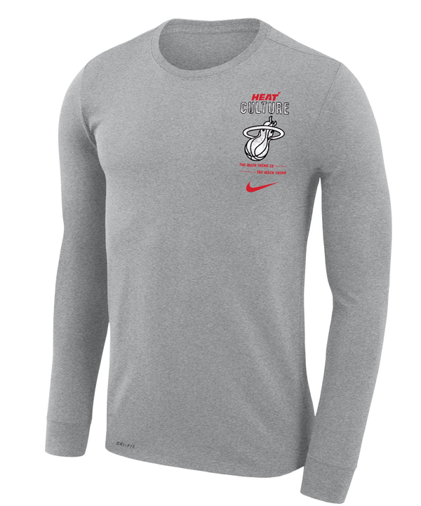 Nike HEAT Culture Grey Long Sleeve Tee MENSOUTERWEAR BCS   