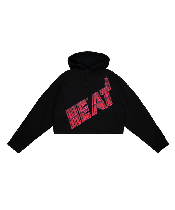 Mitchell and Ness Miami HEAT Big Face Crop Women's Hoodie Women's Hoodie Mitchell & Ness   