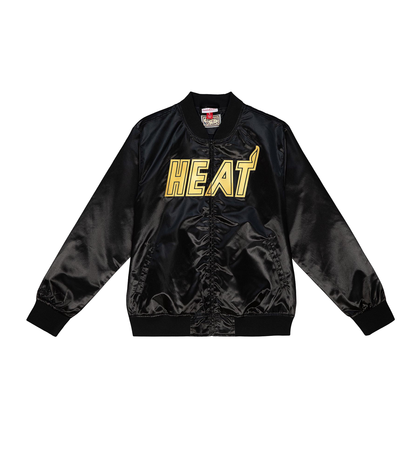 Mitchell and Ness Miami HEAT Big Face Satin Jacket Men's Jacket Mitchell & Ness   