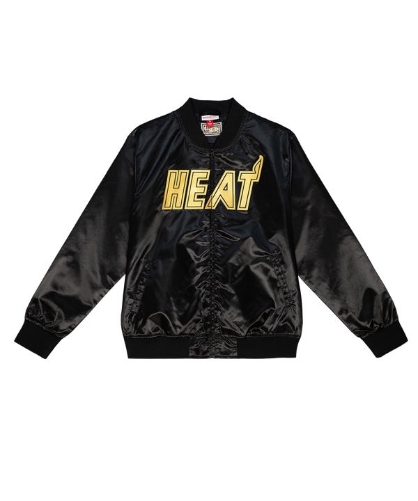 Mitchell and Ness Miami HEAT Big Face Satin Jacket Men's Jacket Mitchell & Ness   