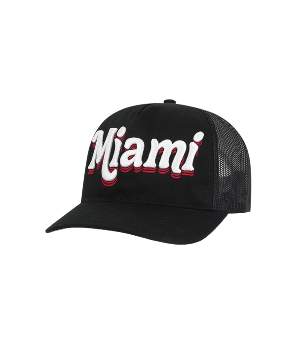 '47 Brand Miami HEAT Biloxi Women's Trucker Hat Women Headwear '47 Brand   