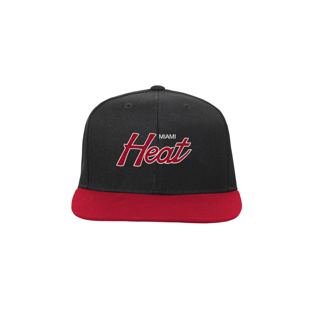 Mitchell & Ness Miami HEAT Script Youth Snapback Youth Hat Mitchell & Ness   