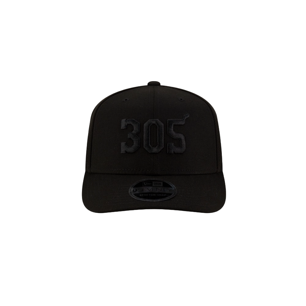 Court Culture 305 Snapback - Miami Black Unisex Caps New Era   