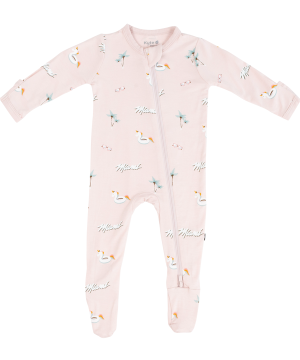 Court Culture x Kyte Baby Beach Blush Zippered Footie Kids/Infants Kyte Baby   