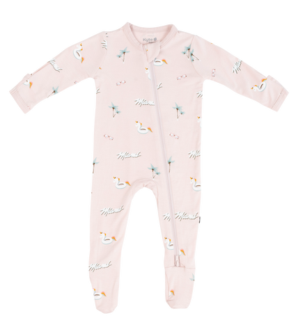 Court Culture x Kyte Baby Beach Blush Zippered Footie