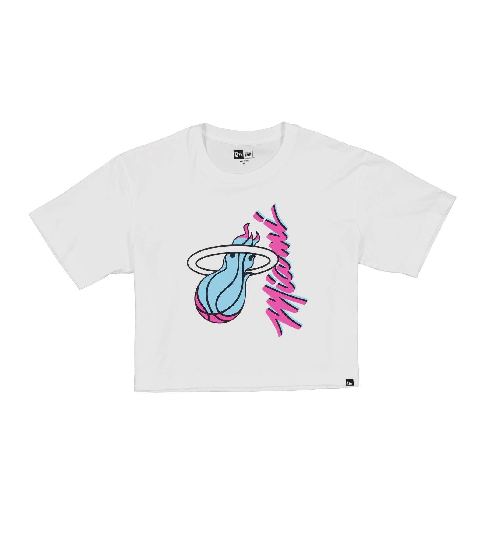 New Era Miami HEAT Original Vice Women's Boxy Cropped tee Women's Crop Top New Era