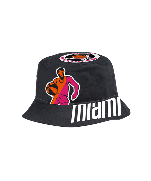 Mitchell and Ness Miami Floridians Bucket Hat Unisex Caps Mitchell & Ness   