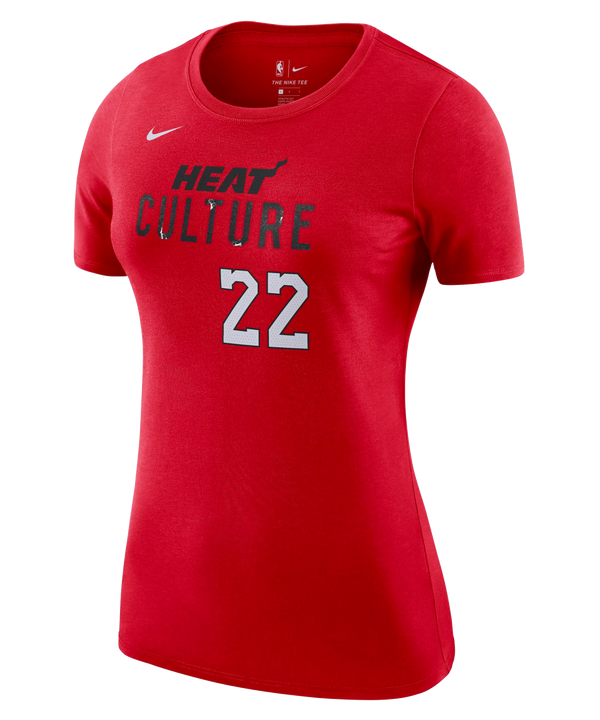 Jimmy Butler Nike HEAT Culture: Blood Red Name & Number Women's Tee Women's Tee Nike   