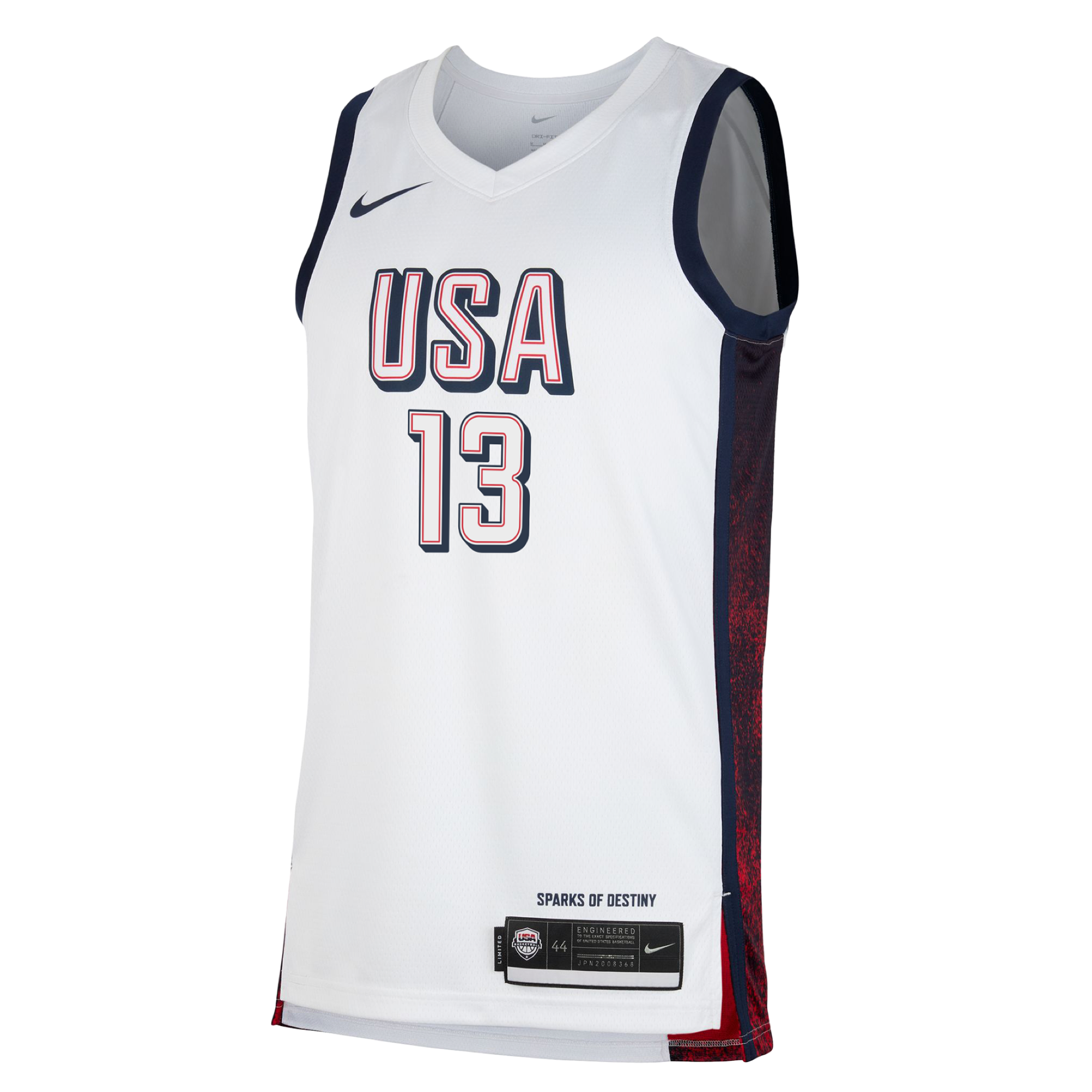 Bam Adebayo Nike 2024 USA Basketball White Swingman Jersey Men's Jersey Nike   