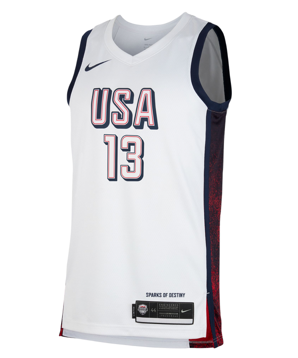 Bam Adebayo Nike 2024 USA Basketball White Swingman Jersey Men's Jersey Nike   