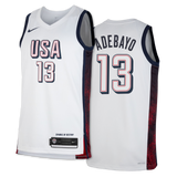 Bam Adebayo Nike 2024 USA Basketball White Swingman Jersey - 3