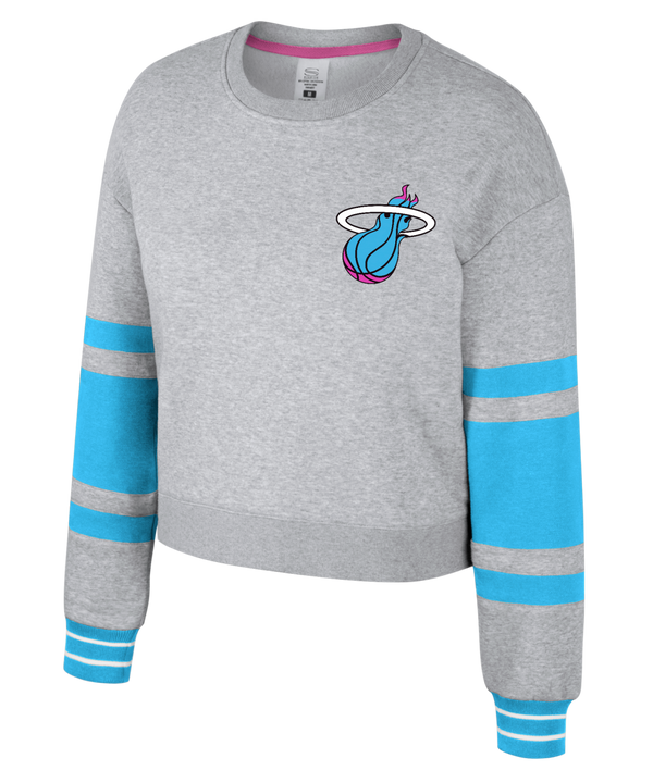 Stadium Essentials Miami HEAT Original Vice Women's Cropped Crewneck Women's Crewneck Sweater Stadium Essentials