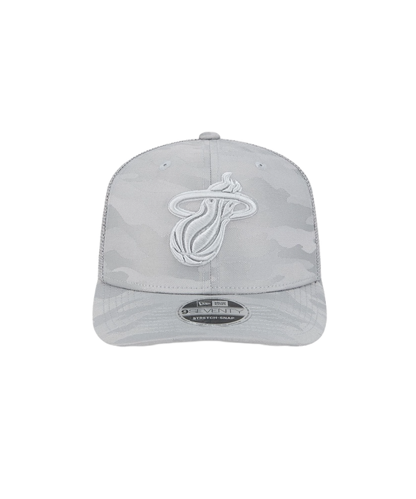 New Era Miami HEAT Grey Camo Trucker Snapback Unisex Caps New Era   