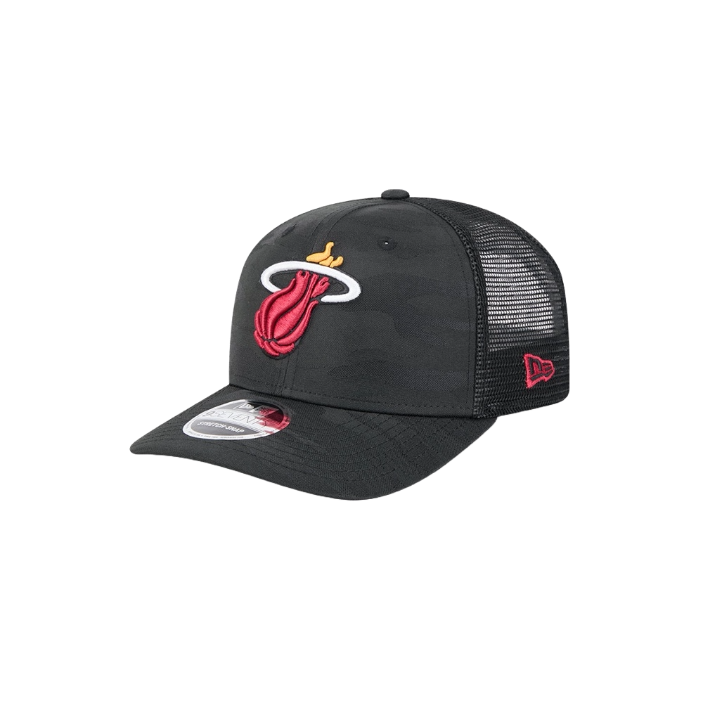 New Era Miami HEAT Camo Trucker Snapback Unisex Caps New Era   