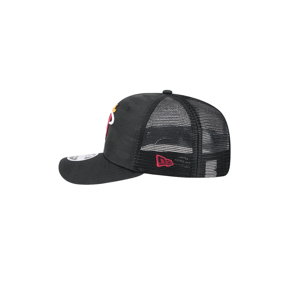 New Era Miami HEAT Camo Trucker Snapback Unisex Caps New Era   