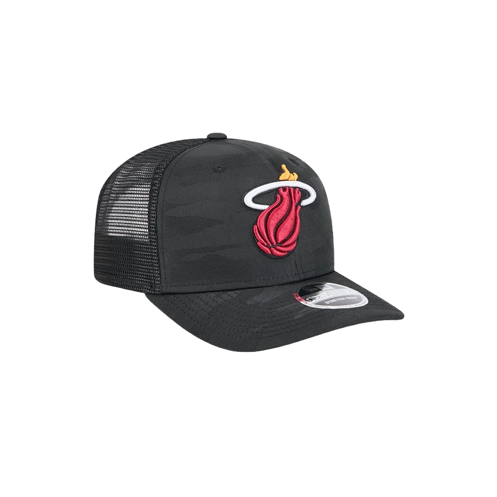 New Era Miami HEAT Camo Trucker Snapback Unisex Caps New Era   