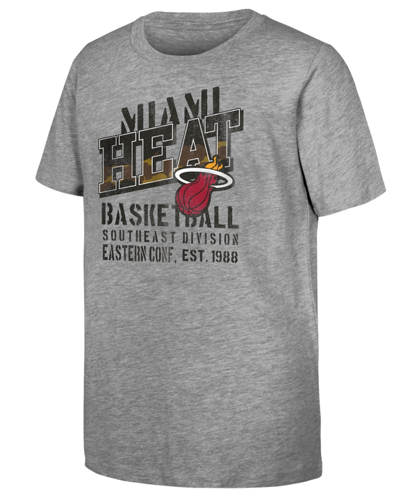 Miami HEAT Basketball Camo Youth Tee Youth Tee Outerstuff   