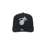 New Era Miami HEAT Black Canvas Stretch Snapback - 1