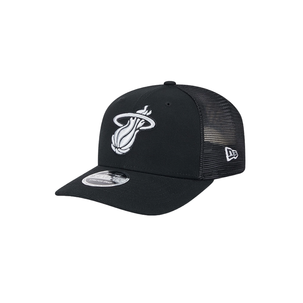 New Era Miami HEAT Black Canvas Stretch Snapback Unisex Caps New Era   