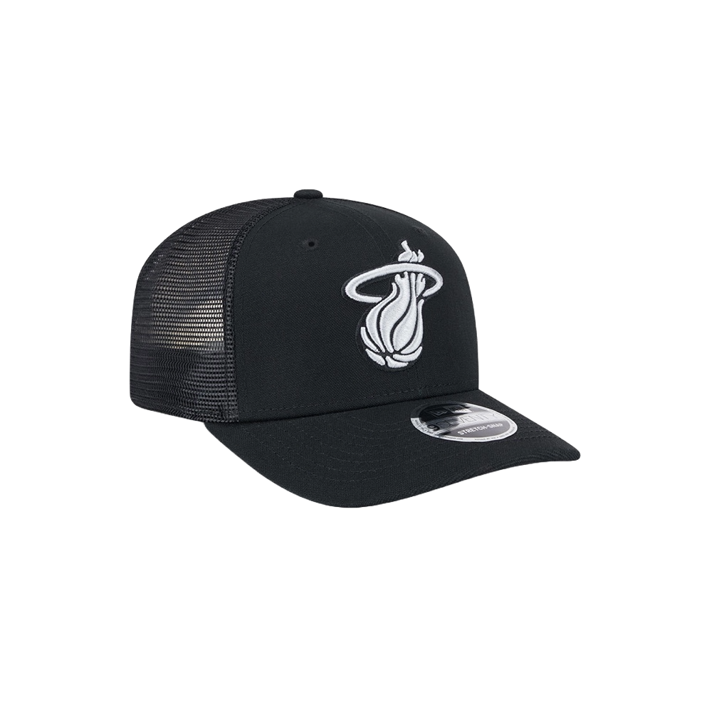 New Era Miami HEAT Black Canvas Stretch Snapback Unisex Caps New Era   