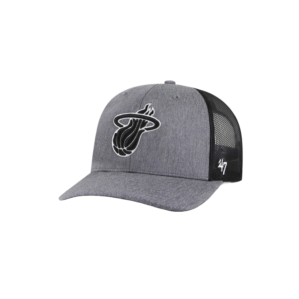 '47 Brand Miami HEAT Carbon Trucker Hat Unisex Caps '47 Brand   