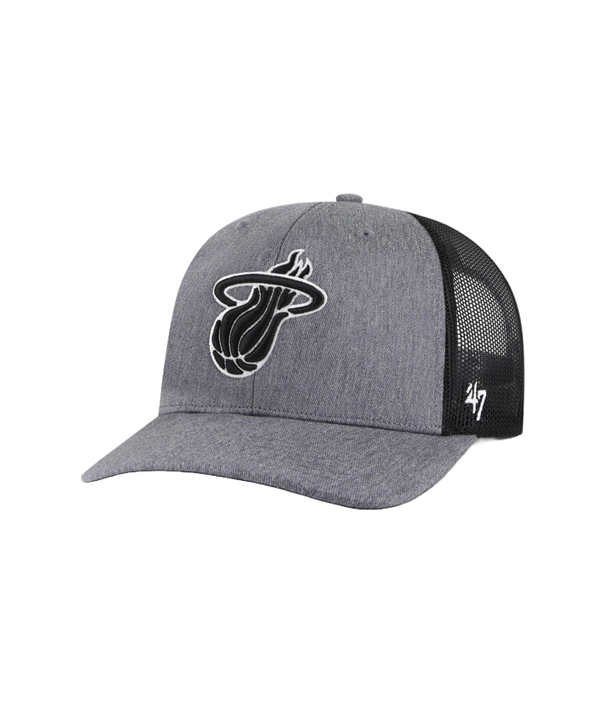 '47 Brand Miami HEAT Carbon Trucker Hat Unisex Caps '47 Brand   