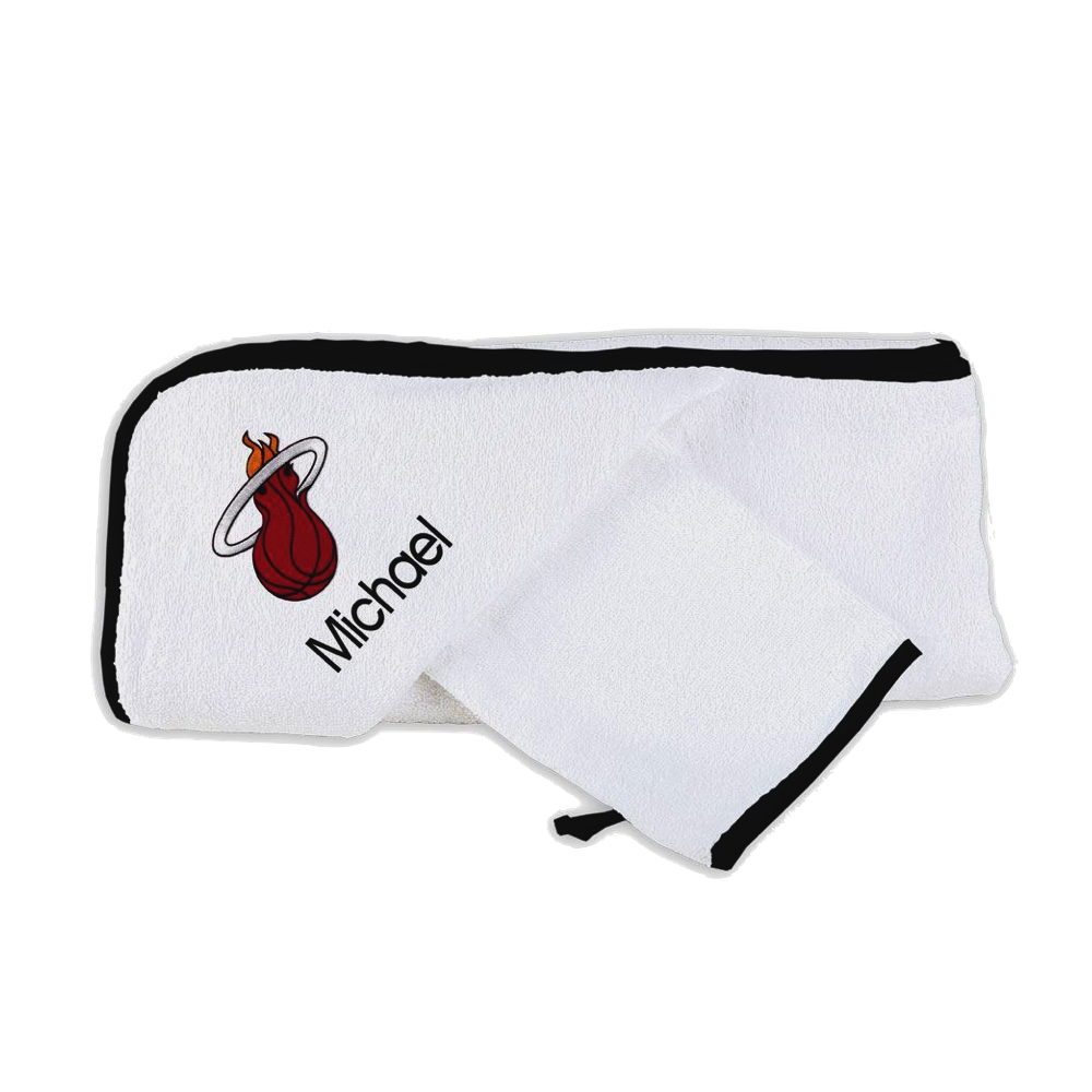 Designs by Chad and Jake Miami HEAT Custom Infant Hooded Towel Set Novelties Chad and Jake   