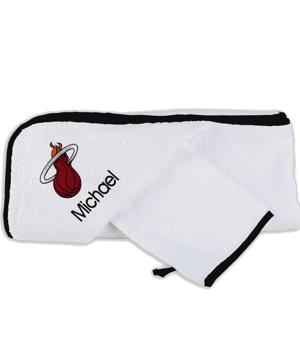 Designs by Chad and Jake Miami HEAT Custom Infant Hooded Towel Set Novelties Chad and Jake   