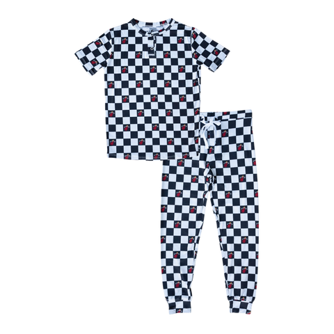 Court Culture X Everyday Leisure Checkerboard Short Sleeve PJ Set