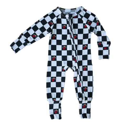 Court Culture X Everyday Leisure Checkerboard Zip Romper