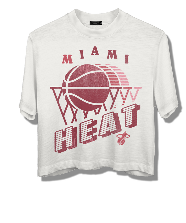 Junk Food Miami HEAT Women's Crop Tee Women's Crop Top Junk Food   