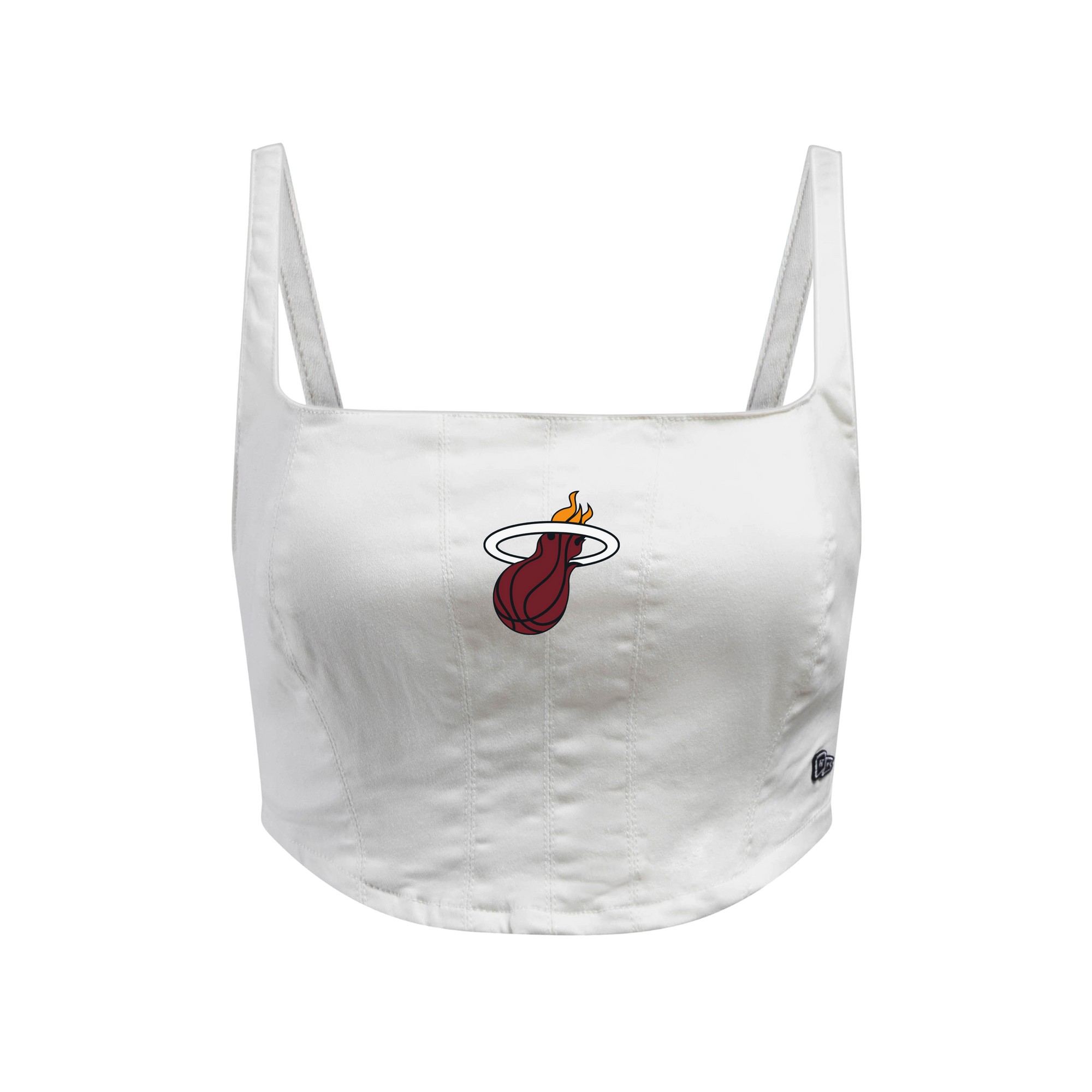 Miami HEAT White Denim Women's Corset Women's Tee Hype and Vice   