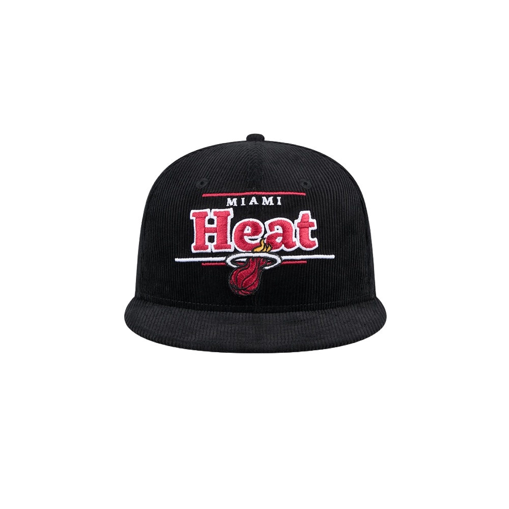 New Era Miami HEAT Corduroy Snapback Unisex Caps New Era   