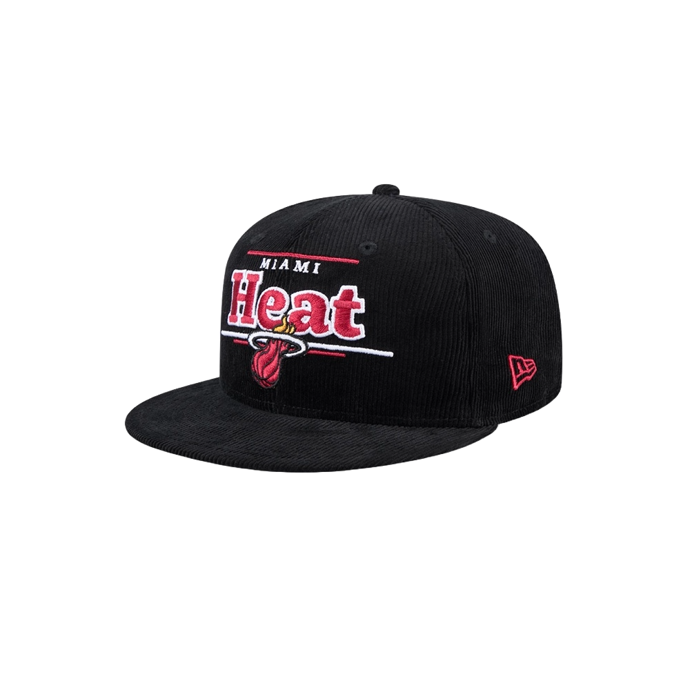 New Era Miami HEAT Corduroy Snapback Unisex Caps New Era   