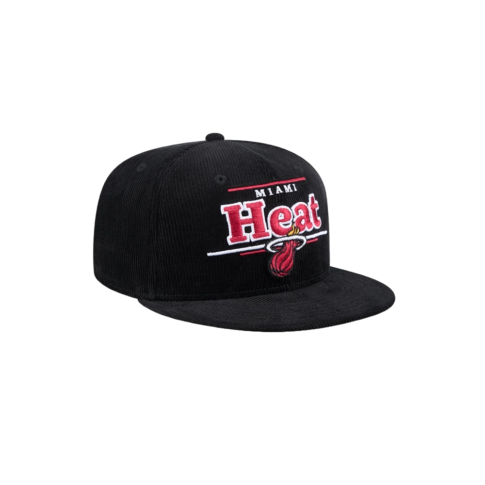 New Era Miami HEAT Corduroy Snapback Unisex Caps New Era   