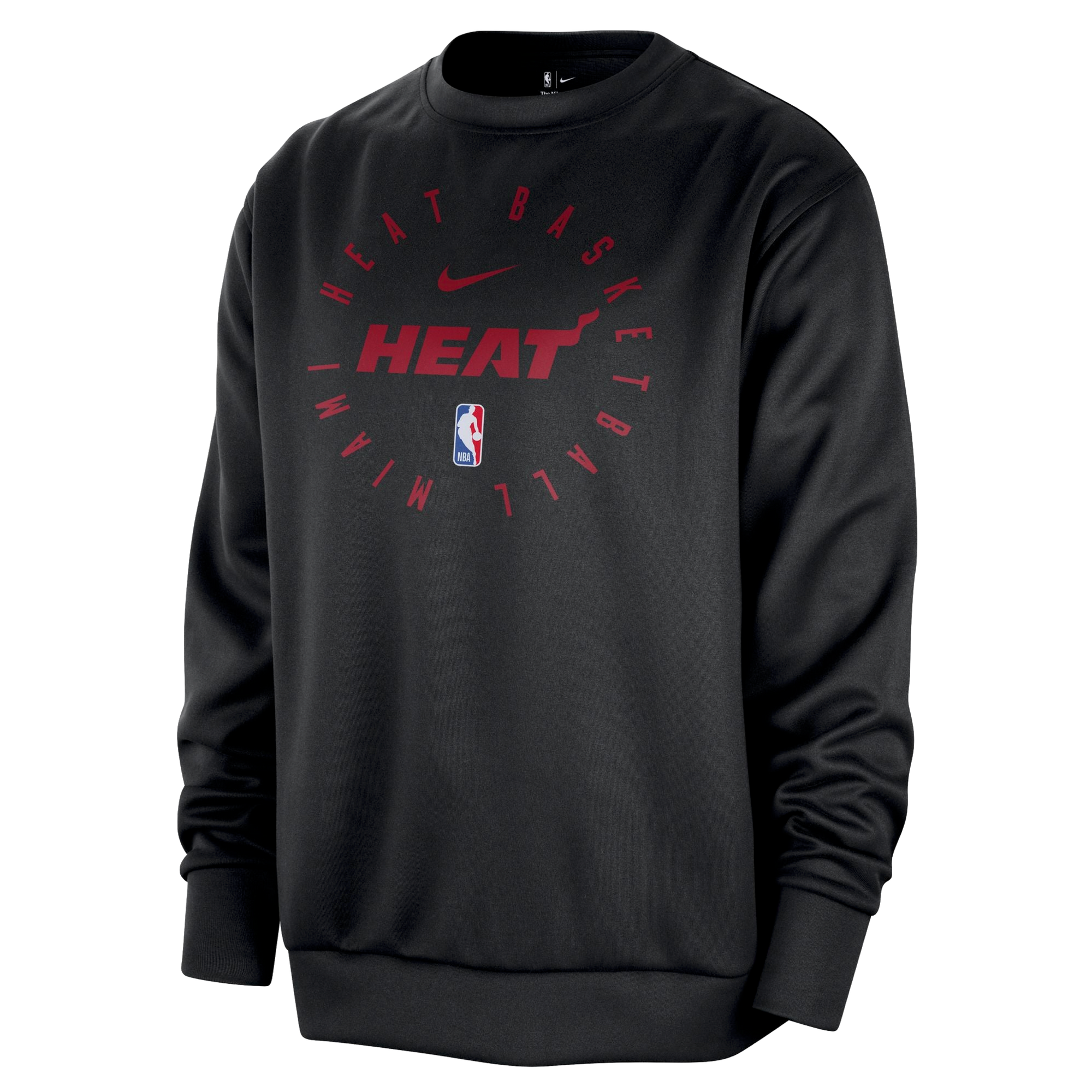 Nike Miami HEAT 2024/25 On-Court Practice Crewneck Men's Crewneck Sweater Nike   