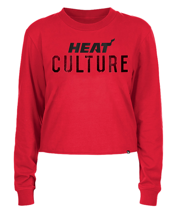 New Era HEAT Culture: Blood Red Women's Long Sleeve Crop Women's Tee New Era   