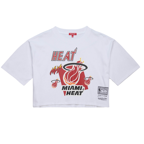 Mitchell & Ness Miami HEAT Graphic Women's Crop Tee