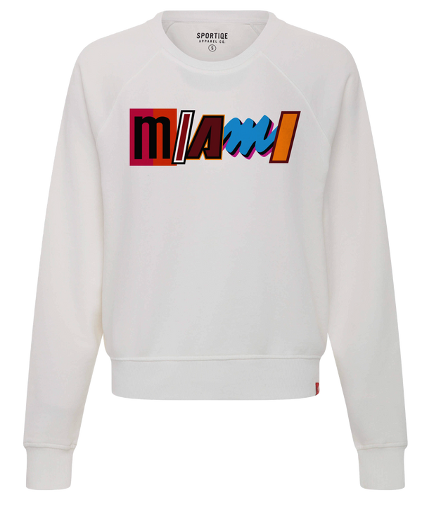 Sportiqe Miami Mashup Vol. 2 Women's Crop Crewneck WOMENS JACKETSJ SPORTIQE APPAREL CO.   