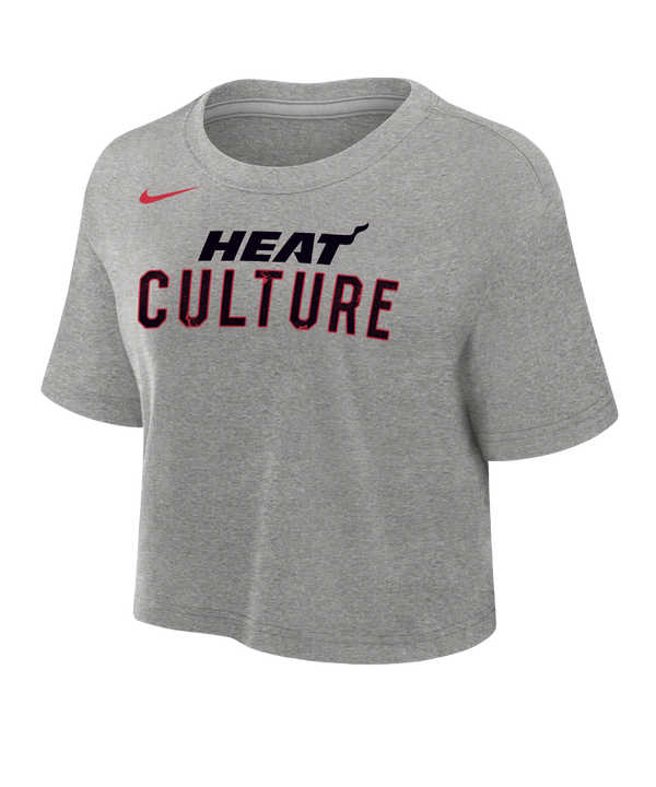 Nike HEAT Culture: Blood Red Grey Women's Crop Tee Women's Crop Top Nike   