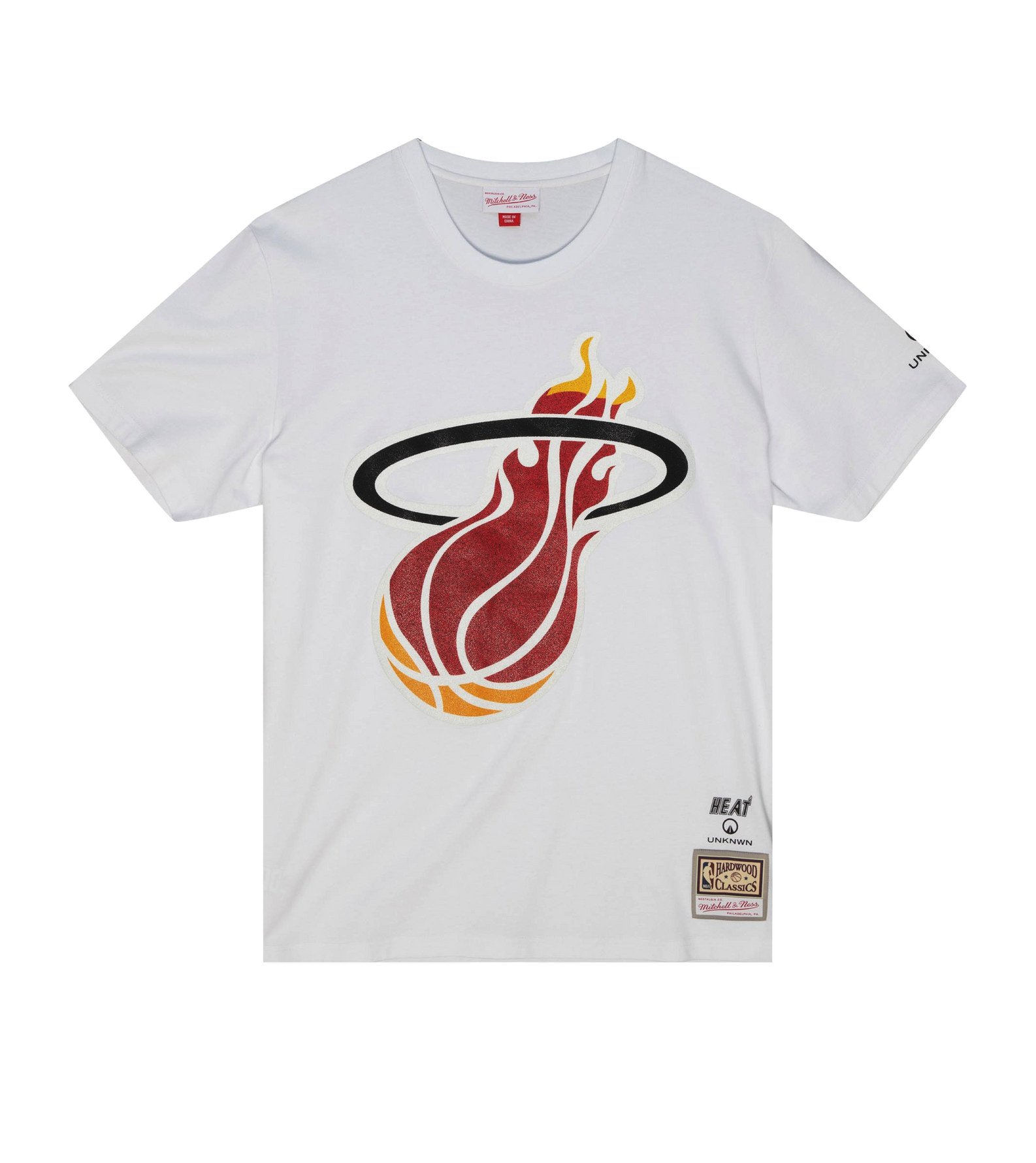 UNKNWN X Mitchell and Ness X Miami HEAT My Towns Crystal Tee Men's Tee Mitchell & Ness